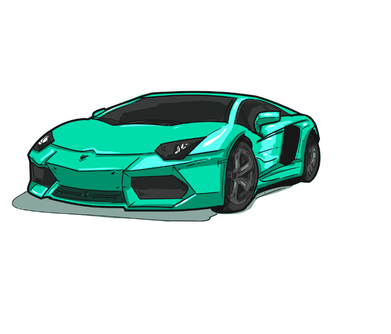 How to draw a Lamborghini