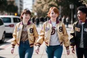 Ultimate Sports Chic Look - Emma Stone Padres Jacket